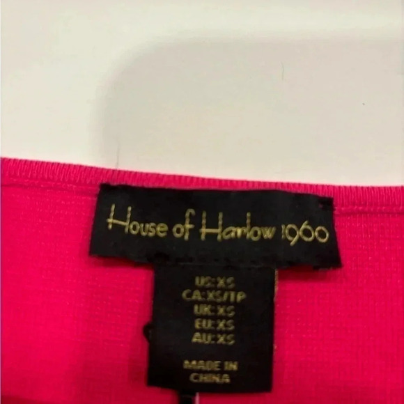 House of Harlow 1960 Women’s Top Long Sleeve Pink Peacock XS/TP MSP 145$ - Picture 6 of 9